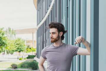 Man with long hair and flat beard