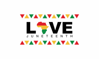 Juneteenth Freedom Day Background Design. Vector Illustration.