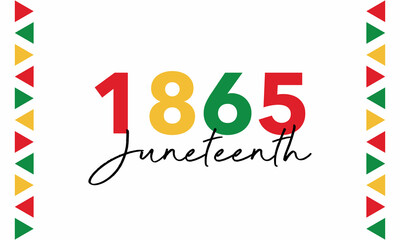 Juneteenth Freedom Day Background Design. Vector Illustration.