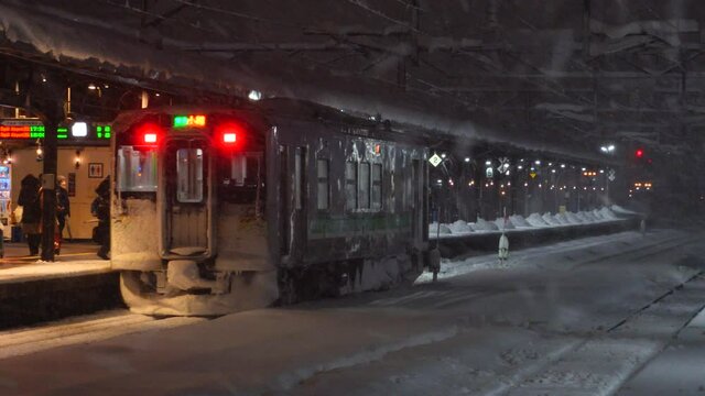 冬の普通電車 北海道札幌市