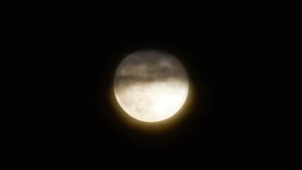 Cloudy Scary Moon