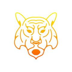 head tiger logo design vector