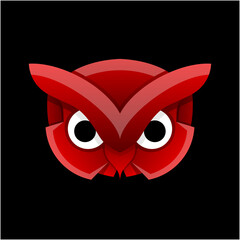 Obraz premium owl gradient logo design template