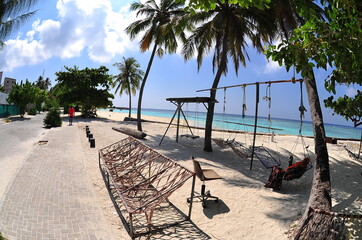 Maldives, beach resort. 