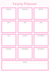 Pink Simple _ Minimalist Yearly Planner