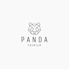 Panda logo icon design template