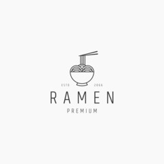 Ramen logo icon design template