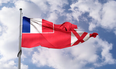 Wallis and Futuna flag - realistic waving fabric flag.