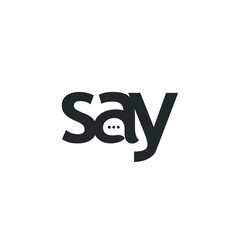 Obraz premium Letter Say and Bubble talk Logo Design. Vector Illustration.