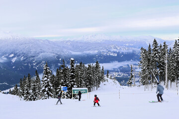 Snow ski view