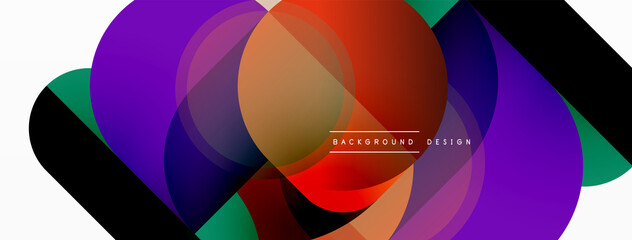 Fototapeta premium Geometrical minimal wallpaper. Geometric shapes. Vector illustration for wallpaper banner background or landing page