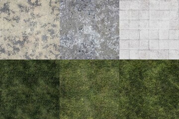 Pack of 6 High Quality Ground Seamless 4K Textures for editing, compositing, backdrops or material development.
