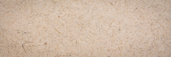 background and texture of beige gampi paper, handmade in Philippines, panoramic web banner