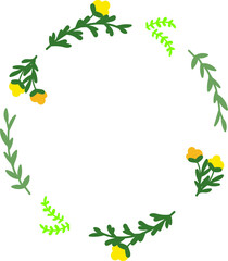 Fototapeta na wymiar spring wreaths in round circle (3)