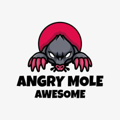 Illustration vector graphic of Angry Mole good for logo design