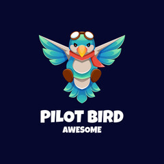 Illustration vector graphic of Pilot Bird good for logo design
