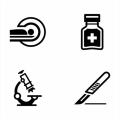 Medical Equipment And Supplies Black Icon Set 5