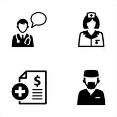 Medical Services Black Icon Set 2
