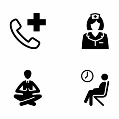 Medical Services And Health Care Black Icon Set 7