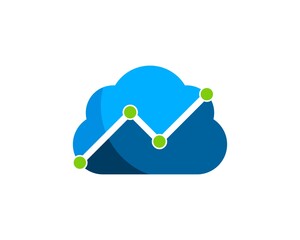 Simple cloud with financial chart inside