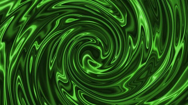 Green color silky twisted liquid animated background