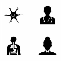 Medical And Treatment Black Icon Set 12