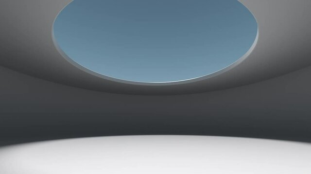 abstract architecture and circle sky 3d rendered
