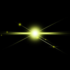 Realistic lense flare or glowing lights collection