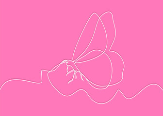 minimalist art butterfly drawing style concept