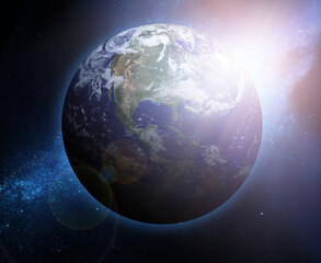 Earth globe from space