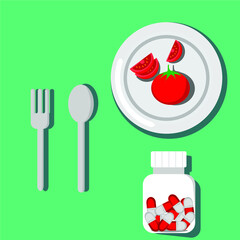 a plate where a place to store a food