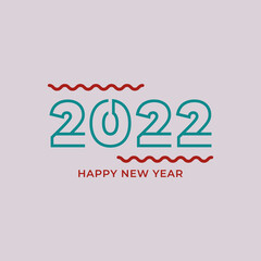 Celebrate Happy New Year 2022 Greeting banner logo illustration