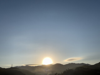 sunrise in the mountains
