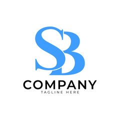 Obraz premium Intial letter SB logo design template