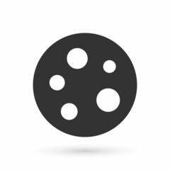 Grey Moon icon isolated on white background. Vector