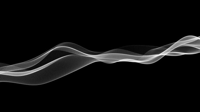 White color digital particle line, Digital line wave