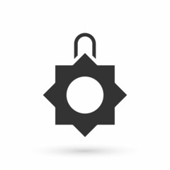 Grey Christmas toy icon isolated on white background. Merry Christmas and Happy New Year. Vector