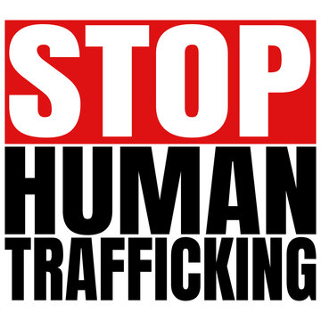 Stop human trafficking banner. Vector.