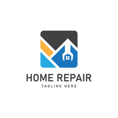 Home Repair Logo Template Design, vector illustration