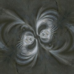 pattern and design based on partial carving of a hand and fingers