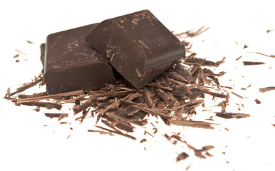 Chocolate on white