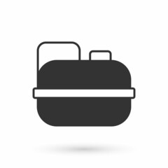 Grey Canister for gasoline icon isolated on white background. Diesel gas icon. Vector