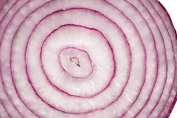 cross-section of red onion, natural background, texture