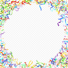 ribbon spiral confetti carnival color shine gift