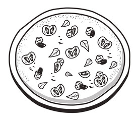 italian pizza sketch