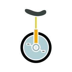 Unicycle bike icon. Monocycle icon color editable