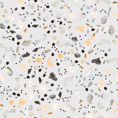 Terrazzo Texture Vector. Flooring Seamless Pattern