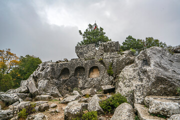 Termessos is one of the best preserved of the ancient cities of Turkey, was founded by the Solims, and concealed by pine forests and with a peaceful and untouched appearance