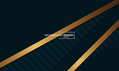 Blue with golden lines modern background luxury concept