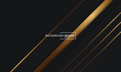 Black with golden lines background modern luxury